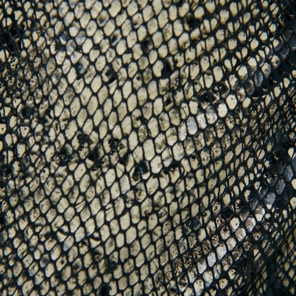 Veda Snake Print Leather Jacket - Black and Gray - Picture 11 of 13